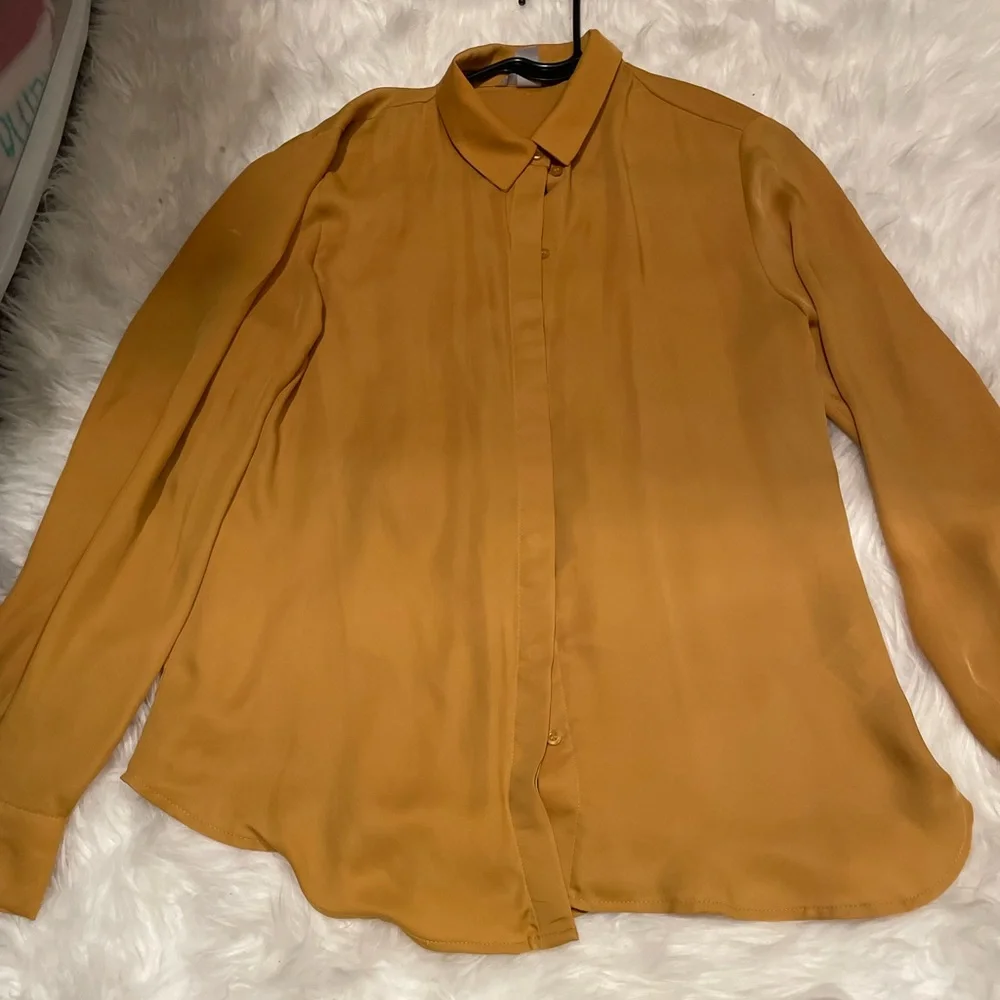 H&M, Size 8, Mustard Yellow, Button Up - Picture 1 of 3